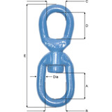 Blue Line BMM Wartel met RVS midden stuk - CTD lichtblauw Blue Line BMM Wartel met RVS midden stuk - CTD lichtblauw