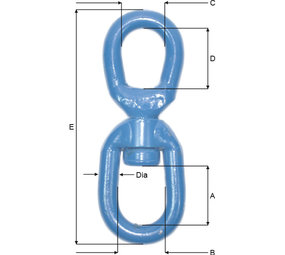 Blue Line BMM Wartel met RVS midden stuk - CTD lichtblauw Blue Line BMM Wartel met RVS midden stuk - CTD lichtblauw
