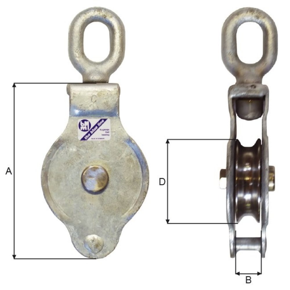 Blue Line Blueline Blok KT gegalvaniseerd en stalen schijf Blue Line Blueline Blok KT gegalvaniseerd en stalen schijf