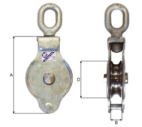 Blue Line Blueline Blok KT gegalvaniseerd en stalen schijf Blue Line Blueline Blok KT gegalvaniseerd en stalen schijf