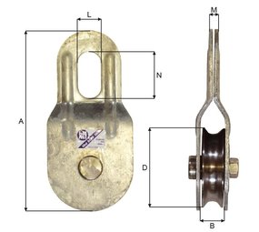 Blue Line Blueline Voetblokje KSW1 gegalvaniseerd Blue Line Blueline Voetblokje KSW1 gegalvaniseerd