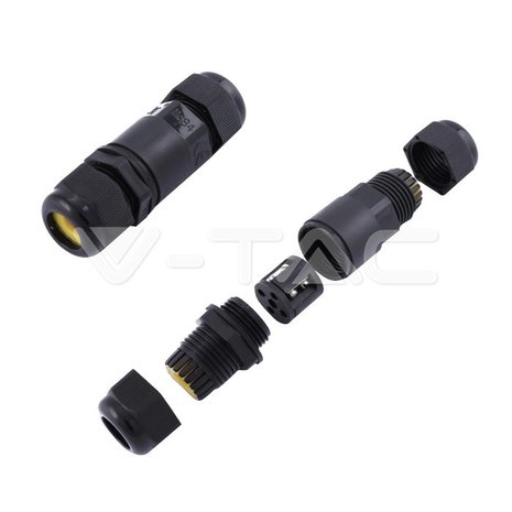 V-tac Waterdicht zwart aansluitblok 5-9 mm IP68 V-tac Waterdicht zwart aansluitblok 5-9 mm IP68