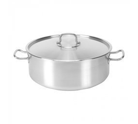 Pujadas Pujadas Kookpan/Visbakpan RVS laag Ø35cm Pujadas Pujadas Kookpan/Visbakpan RVS laag Ø35cm