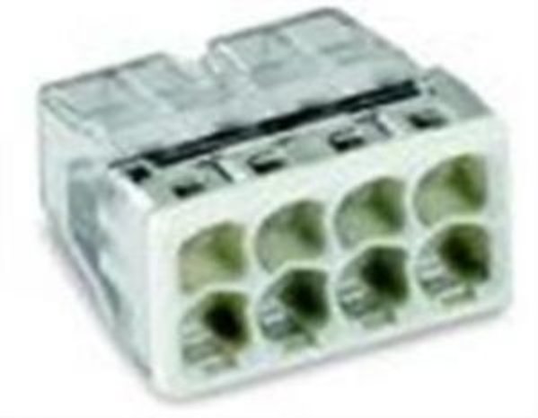 Wago Wago Lasklem 8x0.5-2.5mm trans/grijs - per stuk Wago Wago Lasklem 8x0.5-2.5mm trans/grijs - per stuk