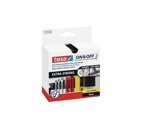Tesa Tesa sterk klittenband 1mx50mm -zwart Tesa Tesa sterk klittenband 1mx50mm -zwart
