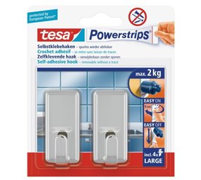 Tesa Tesa Powerstrips large classic chroom -1kg Tesa Tesa Powerstrips large classic chroom -1kg