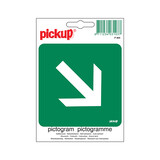 Pickup Pickup Pictogram 10x10 cm - vluchtweg schuin Pickup Pickup Pictogram 10x10 cm - vluchtweg schuin