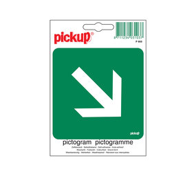 Pickup Pickup Pictogram 10x10 cm - vluchtweg schuin Pickup Pickup Pictogram 10x10 cm - vluchtweg schuin