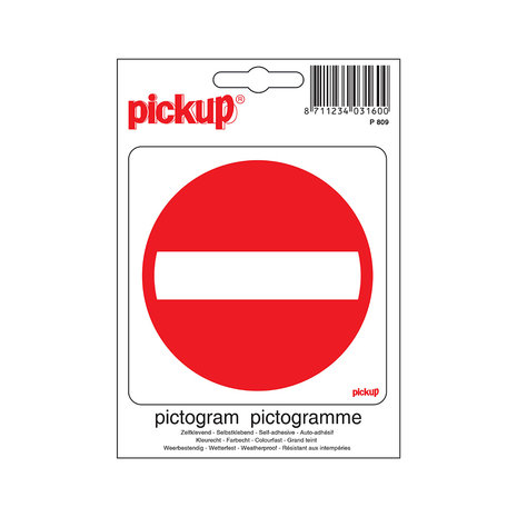 Pickup Pickup Pictogram 10x10 cm - Verboden toegang Pickup Pickup Pictogram 10x10 cm - Verboden toegang