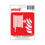Pickup Pickup Pictogram 10x10 cm - Plaats blusmiddel - blusslang - brandslang