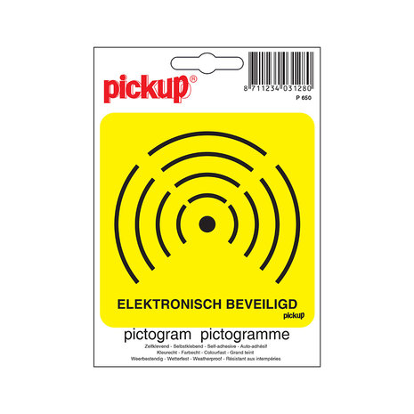Pickup Pickup Pictogram 10x10 cm - Elektronisch beveiligd - alarm Pickup Pickup Pictogram 10x10 cm - Elektronisch beveiligd - alarm