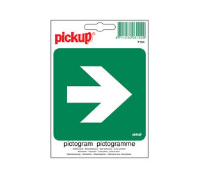 Pickup Pickup Pictogram 10x10 cm - Vluchtweg recht Pickup Pickup Pictogram 10x10 cm - Vluchtweg recht