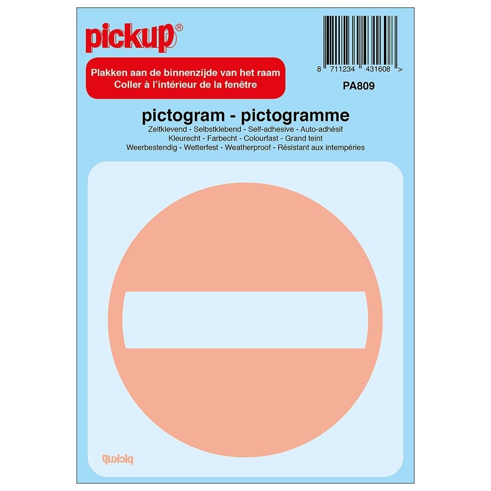 Pickup Pickup Pictogram achter glas 10x10 cm - Verboden toegang Pickup Pickup Pictogram achter glas 10x10 cm - Verboden toegang
