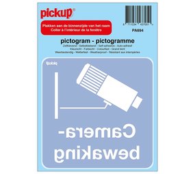Pickup Pickup Pictogram achter glas 10x10 cm - Camerabewaking