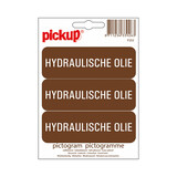 Pickup Pickup Pictogram 10x3,3 cm - Hydraulische olie 3x Pickup Pickup Pictogram 10x3,3 cm - Hydraulische olie 3x
