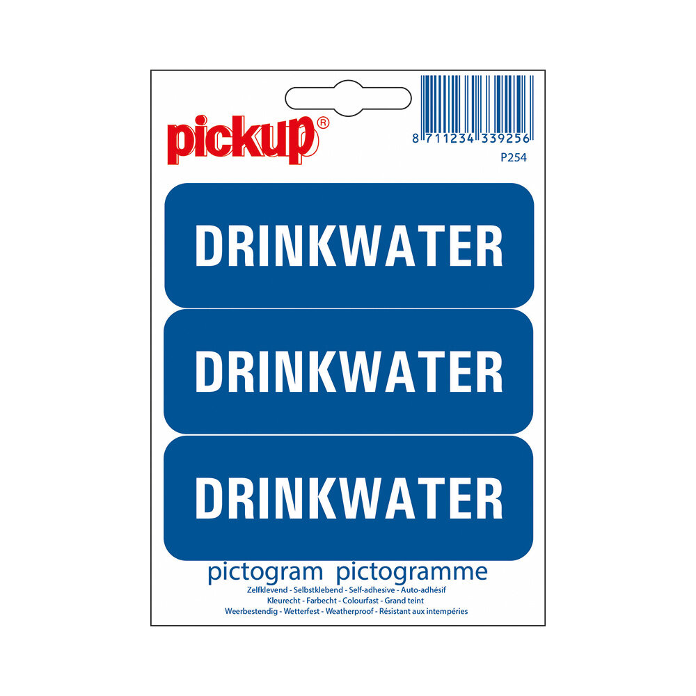 Pickup Pickup Pictogram 10x3,3 cm - Drinkwater 3x Pickup Pickup Pictogram 10x3,3 cm - Drinkwater 3x