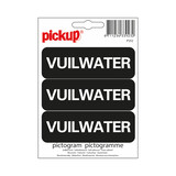 Pickup Pickup Pictogram 10x3,3 cm - Vuilwater 3x Pickup Pickup Pictogram 10x3,3 cm - Vuilwater 3x