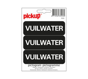 Pickup Pickup Pictogram 10x3,3 cm - Vuilwater 3x Pickup Pickup Pictogram 10x3,3 cm - Vuilwater 3x