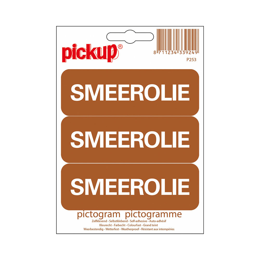 Pickup Pickup Pictogram 10x3,3 cm - Smeerolie 3x Pickup Pickup Pictogram 10x3,3 cm - Smeerolie 3x