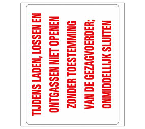 Pickup Pickup Pictogram vinly 18x15 cm - tijdens laden lossen en ontgassen Pickup Pickup Pictogram vinly 18x15 cm - tijdens laden lossen en ontgassen