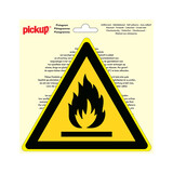 Pickup Pickup Pictogram driehoek 20 cm - Ontvlambare stoffen
