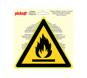 Pickup Pickup Pictogram driehoek 20 cm - Ontvlambare stoffen Pickup Pickup Pictogram driehoek 20 cm - Ontvlambare stoffen