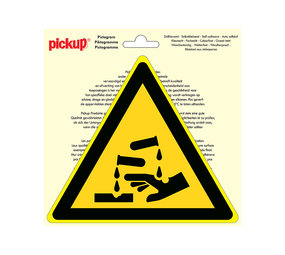 Pickup Pickup Pictogram driehoek 20 cm - Bijtende stoffen Pickup Pickup Pictogram driehoek 20 cm - Bijtende stoffen