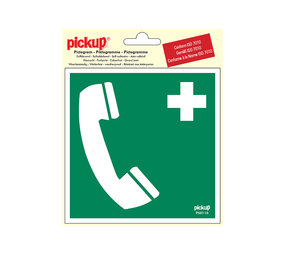 Pickup Pickup Pictogram 15x15 cm - Telefoon voor redding 1e hulp - conform ISO 7010 Pickup Pickup Pictogram 15x15 cm - Telefoon voor redding 1e hulp - conform ISO 7010