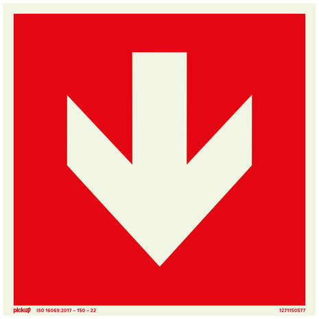 Pickup Pickup Bord 15x15 cm - Richtingspijl fotoluminiscent - zelfklevend Pickup Pickup Bord 15x15 cm - Richtingspijl fotoluminiscent - zelfklevend