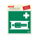 Pickup Pickup Pictogram 15x15 cm - Brancard - conform ISO 7010 Pickup Pickup Pictogram 15x15 cm - Brancard - conform ISO 7010