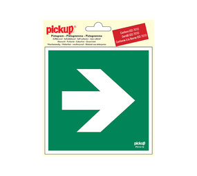 Pickup Pickup Pictogram 15x15 cm - Richtingspijl 90 - conform ISO 7010 Pickup Pickup Pictogram 15x15 cm - Richtingspijl 90 - conform ISO 7010