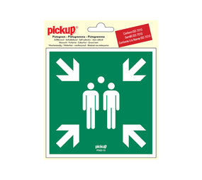 Pickup Pickup Pictogram 15x15 cm - Verzamelplaats bij calamiteit - conform ISO 7010 Pickup Pickup Pictogram 15x15 cm - Verzamelplaats bij calamiteit - conform ISO 7010