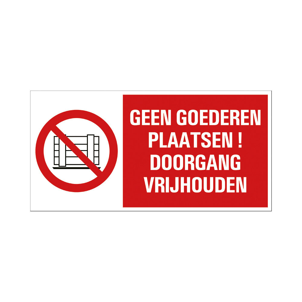 Pickup Pickup - Geen goederen plaatsen - conform NEN-EN-ISO 7010 bord 30x15 cm Pickup Pickup - Geen goederen plaatsen - conform NEN-EN-ISO 7010 bord 30x15 cm