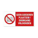 Pickup Pickup - Geen goederen plaatsen - conform NEN-EN-ISO 7010 bord 30x15 cm Pickup Pickup - Geen goederen plaatsen - conform NEN-EN-ISO 7010 bord 30x15 cm