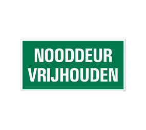 Pickup Pickup Vluchtweg - Nooddeur vrijlaten - conform NEN-EN-ISO 7010 bord 30x15 cm Pickup Pickup Vluchtweg - Nooddeur vrijlaten - conform NEN-EN-ISO 7010 bord 30x15 cm