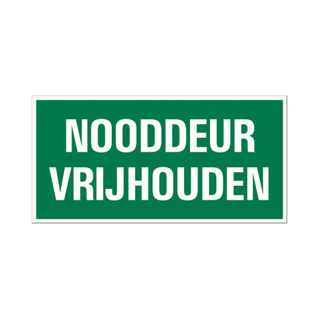 Pickup Pickup Vluchtweg - Nooddeur vrijlaten - conform NEN-EN-ISO 7010 bord 30x15 cm Pickup Pickup Vluchtweg - Nooddeur vrijlaten - conform NEN-EN-ISO 7010 bord 30x15 cm