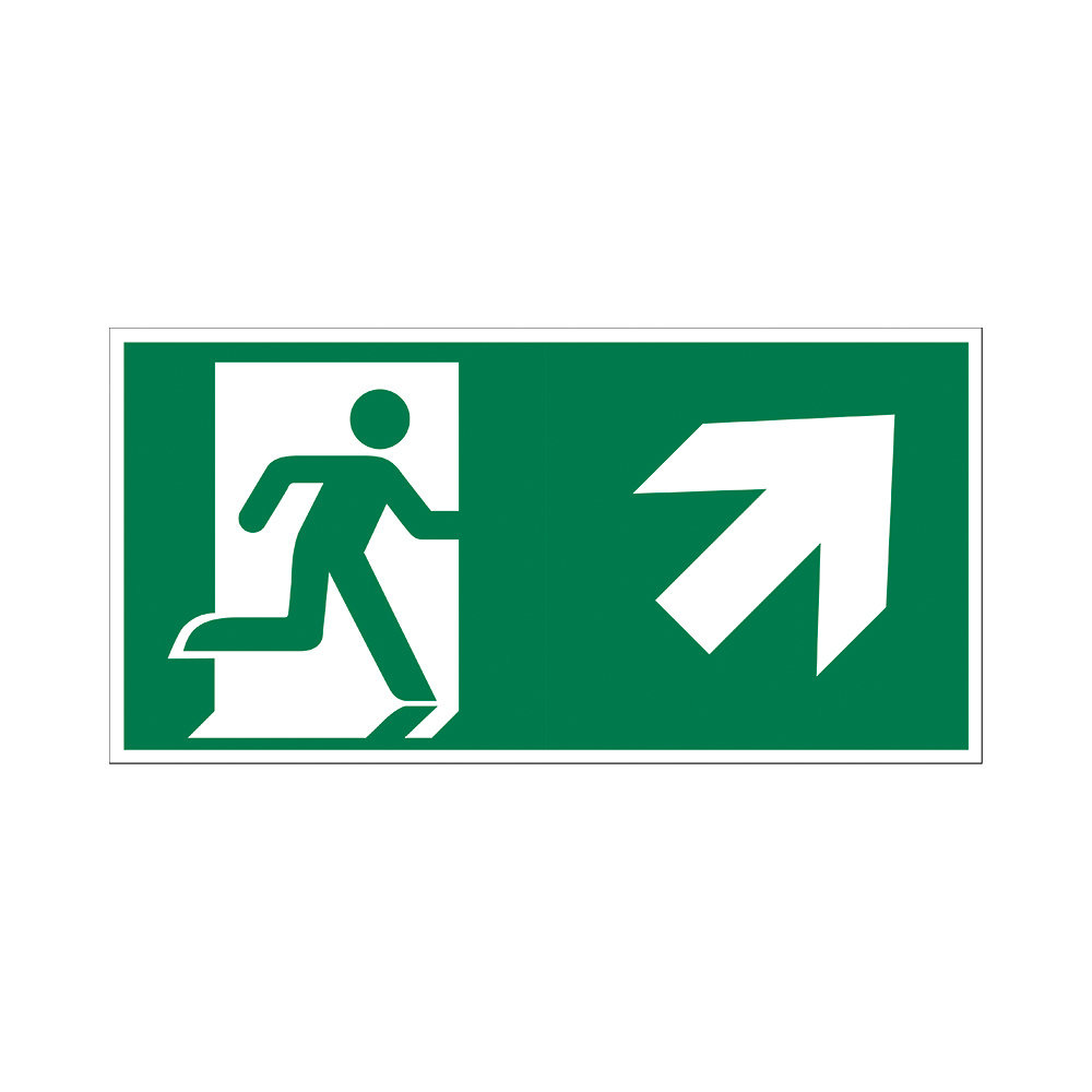 Pickup Pickup Vluchtweg - Trap op rechts - conform NEN-EN-ISO 7010 bord 30x15 cm Pickup Pickup Vluchtweg - Trap op rechts - conform NEN-EN-ISO 7010 bord 30x15 cm