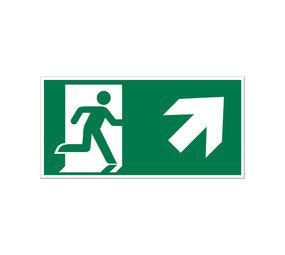 Pickup Pickup Vluchtweg - Trap op rechts - conform NEN-EN-ISO 7010 bord 30x15 cm Pickup Pickup Vluchtweg - Trap op rechts - conform NEN-EN-ISO 7010 bord 30x15 cm
