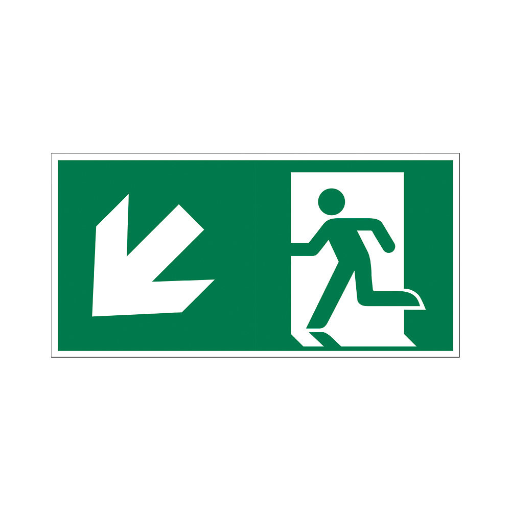 Pickup Pickup Vluchtweg - Trap af links - conform NEN-EN-ISO 7010 bord 30x15 cm Pickup Pickup Vluchtweg - Trap af links - conform NEN-EN-ISO 7010 bord 30x15 cm