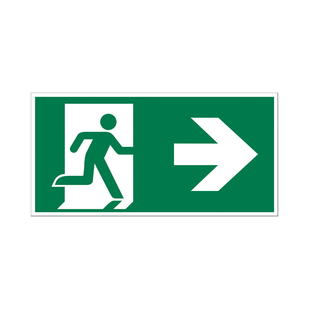 Pickup Pickup Vluchtweg - Rechtsaf - conform NEN-EN-ISO 7010 bord 30x15 cm Pickup Pickup Vluchtweg - Rechtsaf - conform NEN-EN-ISO 7010 bord 30x15 cm