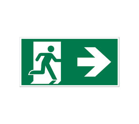 Pickup Pickup Vluchtweg - Rechtsaf - conform NEN-EN-ISO 7010 bord 30x15 cm Pickup Pickup Vluchtweg - Rechtsaf - conform NEN-EN-ISO 7010 bord 30x15 cm