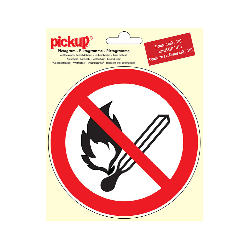 Pickup Pickup sticker Vlam verboden 15cm Pickup Pickup sticker Vlam verboden 15cm