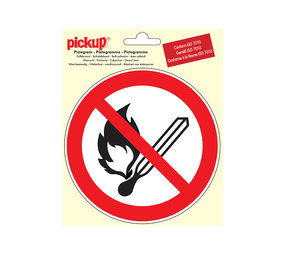Pickup Pickup sticker Vlam verboden 15cm Pickup Pickup sticker Vlam verboden 15cm
