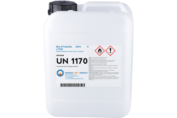 Werken met Merken Bio Ethanol 99% - 5liter Werken met Merken Bio Ethanol 99% - 5liter