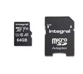 Integral Micro SD geheugenkaart V10 64GB klasse 10 Integral Micro SD geheugenkaart V10 64GB klasse 10