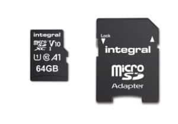 Integral Micro SD geheugenkaart V10 64GB klasse 10 Integral Micro SD geheugenkaart V10 64GB klasse 10