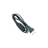 Eurosnoer 2x0.75qmm schakelaar zwart 2mtr Eurosnoer 2x0.75qmm schakelaar zwart 2mtr