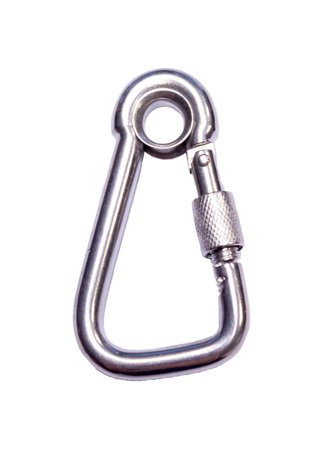 Seilflechter Seilflechter - Karabijnhaak - 80x8 - Asymmetrisch - Borgmoer - Oog - RVS A4 Seilflechter Seilflechter - Karabijnhaak - 80x8 - Asymmetrisch - Borgmoer - Oog - RVS A4
