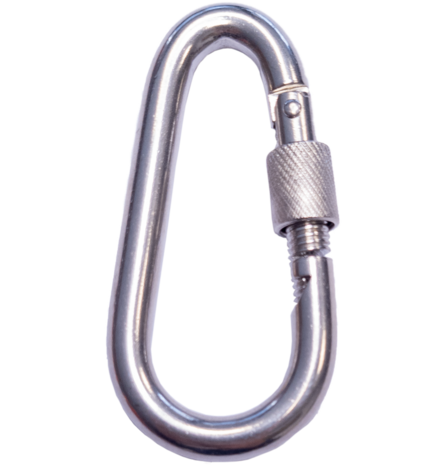 Seilflechter Seilflechter - Karabijnhaak - 80x8 - Ovaal - Borgmoer - RVS A4 Seilflechter Seilflechter - Karabijnhaak - 80x8 - Ovaal - Borgmoer - RVS A4