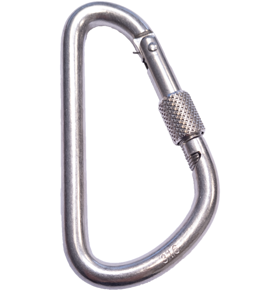 Seilflechter Seilflechter - Karabijnhaak - 115x10mm - Ovaal - Borgmoer - RVS A4 Seilflechter Seilflechter - Karabijnhaak - 115x10mm - Ovaal - Borgmoer - RVS A4